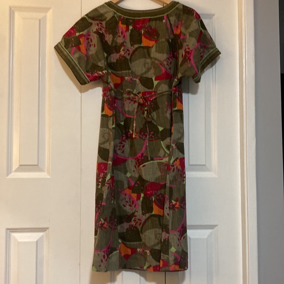 Fat face greens with pink and orange patterns dress - Picture 2 of 4